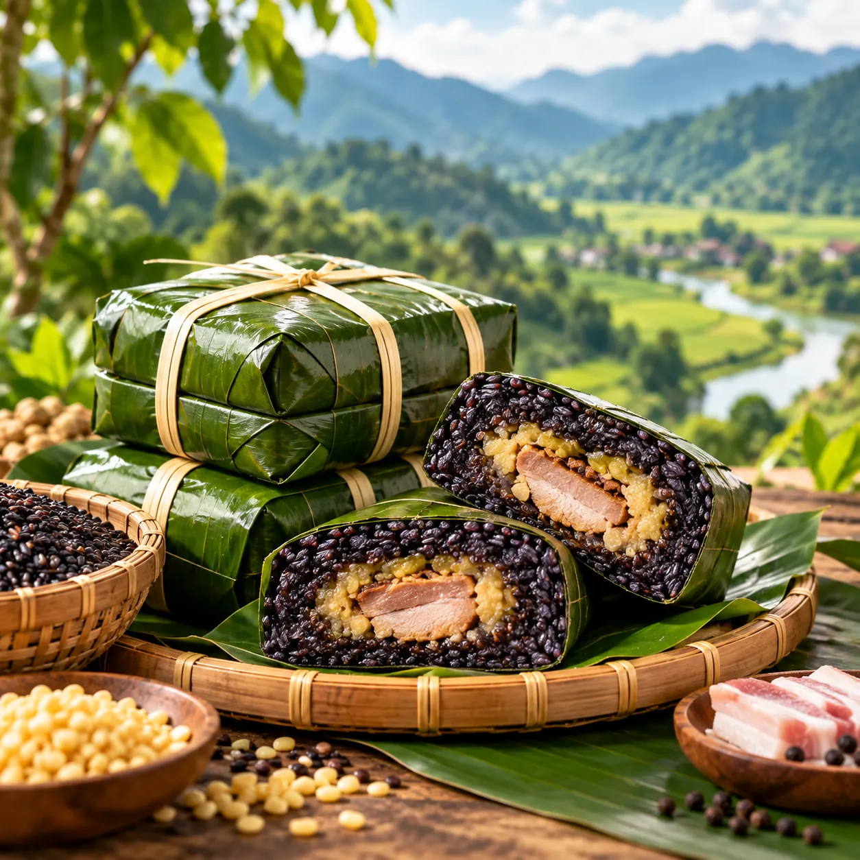 Bánh chưng đen Phú Thọ